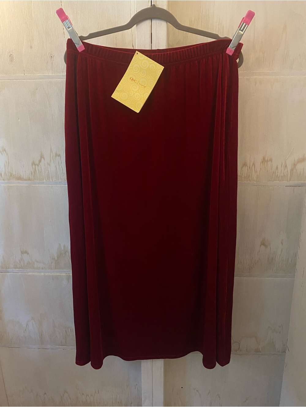 Dialogue Velvet Midi Skirt in Wine Red New With Tags Christmas Thanksgiving